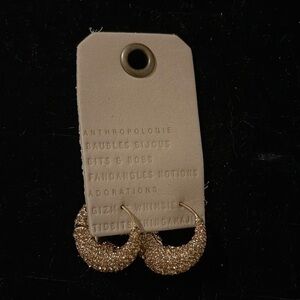 Anthropologie Rhinestone Hoop Earrings.  NWT